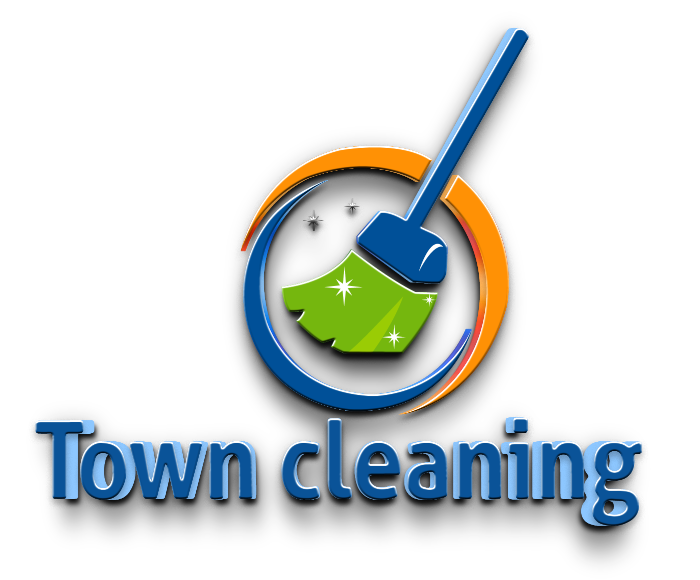 Town cleaning logo